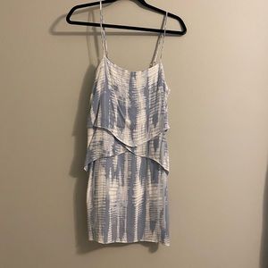 Baby blue tie dye flowy summer dress